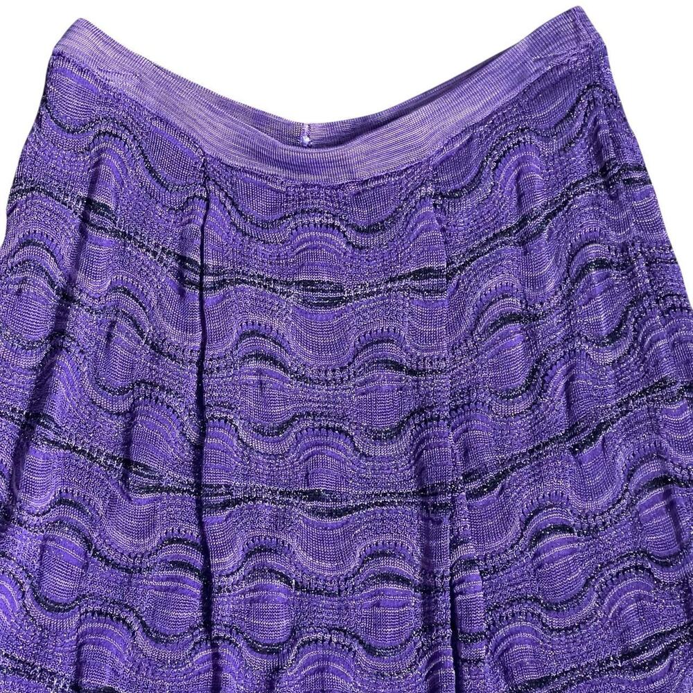 Jones New York Purple Knit Shimmer Skirt: 90s, Y2K